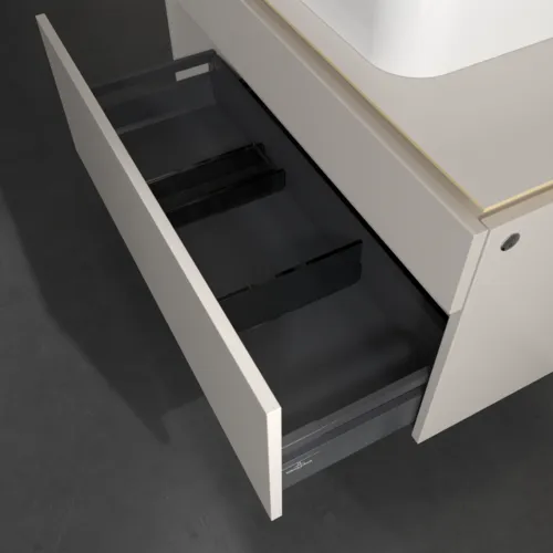 VILLEROY BOCH Legato toaletní skříňka, s osvětlením, 2 výsuvy, 1000 x 550 x 500 mm, Soft Grey / Soft Grey #B756L0VK, obrázek 5