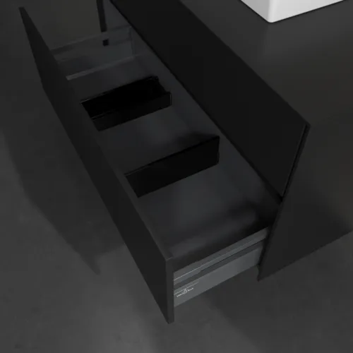 VILLEROY BOCH Collaro toaletní skříňka, 2 výsuvy, 1000 x 548 x 500 mm, Volcano Black / Volcano Black #C01600VL, obrázek 6