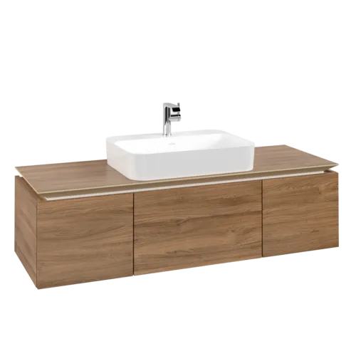 VILLEROY BOCH Legato toaletní skříňka, 3 výsuvy, 1400 x 380 x 500 mm, dub Kansas / dub Kansas #B75900RH