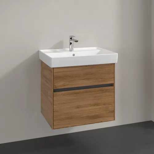 VILLEROY BOCH Toaletní skříňka Collaro, 2 výsuvy, 604 x 546 x 444 mm, dub Kansas #C00900RH, obrázek 2