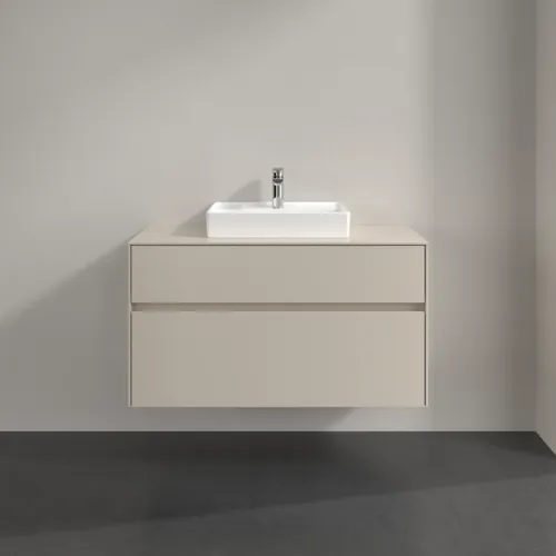 VILLEROY BOCH Toaletní skříňka Collaro, 2 výsuvy, 1000 x 548 x 500 mm, Cashmere Grey / Cashmere Grey #C01600VN, obrázek 3