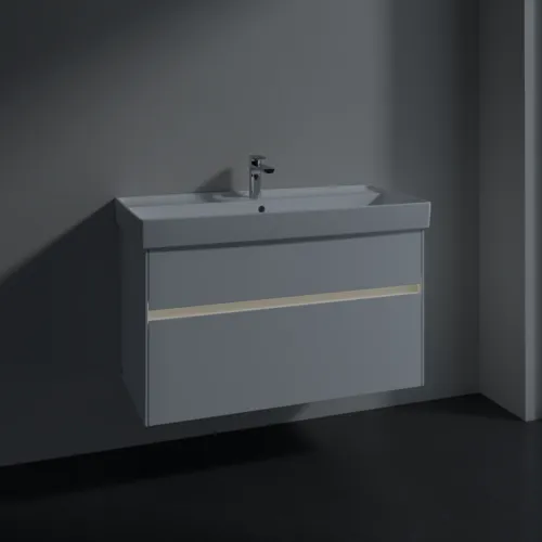 VILLEROY BOCH Toaletní skříňka Collaro, s osvětlením, 2 výsuvy, 954 x 546 x 444 mm, bílá matná #C011B0MS, obrázek 5