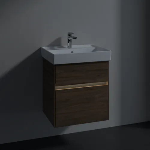 VILLEROY BOCH Toaletní skříňka Collaro, s osvětlením, 2 výsuvy, 510 x 546 x 414 mm, dub Arizona #C007B0VH, obrázek 5