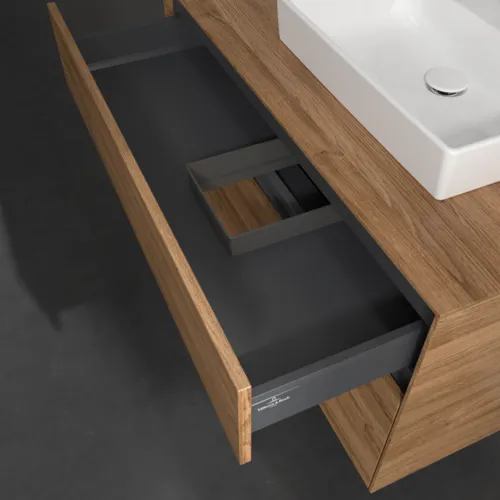 VILLEROY BOCH Toaletní skříňka Collaro, 2 výsuvy, 1000 x 548 x 500 mm, dub Kansas #C01500RH, obrázek 7