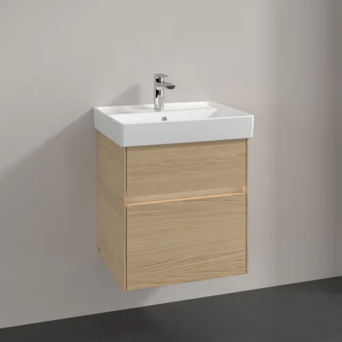 VILLEROY BOCH Toaletní skříňka Collaro, s osvětlením, 2 výsuvy, 510 x 546 x 414 mm, severský dub #C007B0VJ, obrázek 2