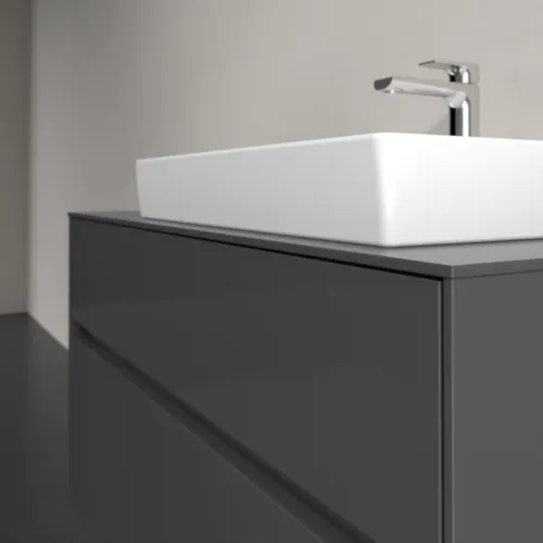 VILLEROY BOCH Toaletní skříňka Collaro, s osvětlením, 2 výsuvy, 1000 x 548 x 500 mm, lesklá šedá / lesklá šedá #C018B0FP, obrázek 6