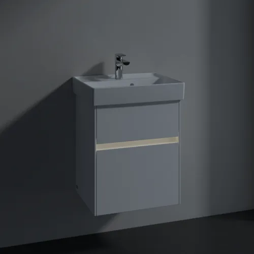 VILLEROY BOCH Toaletní skříňka Collaro, s osvětlením, 2 výsuvy, 460 x 546 x 374 mm, bílá matná #C006B0MS, obrázek 5
