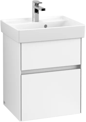 VILLEROY BOCH Toaletní skříňka Collaro, s osvětlením, 2 výsuvy, 460 x 546 x 374 mm, bílá matná #C006B0MS
