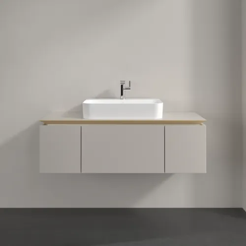 VILLEROY BOCH Legato toaletní skříňka, 3 výsuvy, 1200 x 380 x 500 mm, Soft Grey / Soft Grey #B75700VK, obrázek 3