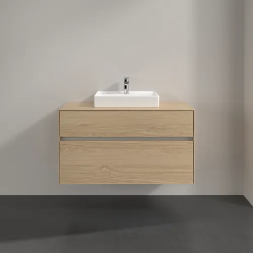 VILLEROY BOCH Toaletní skříňka Collaro, s osvětlením, 2 výsuvy, 1000 x 548 x 500 mm, severský dub / severský dub #C016B0VJ, obrázek 3