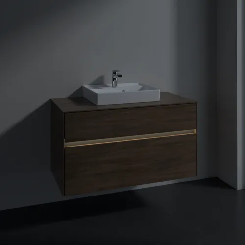 VILLEROY BOCH Toaletní skříňka Collaro, s osvětlením, 2 výsuvy, 1000 x 548 x 500 mm, Arizona Oak / Arizona Oak #C016B0VH, obrázek 5
