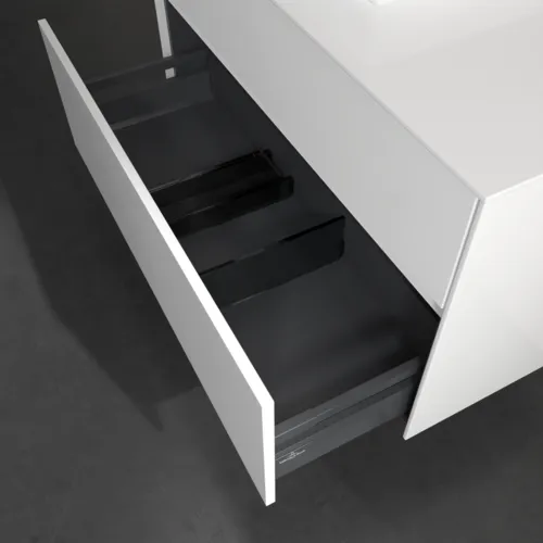 VILLEROY BOCH Umyvadlová skříňka Collaro, 2 zásuvky, 1000 x 548 x 500 mm, lesklá bílá / lesklá bílá #C01400DH, obrázek 6