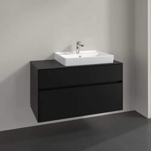VILLEROY BOCH Collaro toaletní skříňka, 2 výsuvy, 1000 x 548 x 500 mm, Volcano Black / Volcano Black #C01800VL, obrázek 2