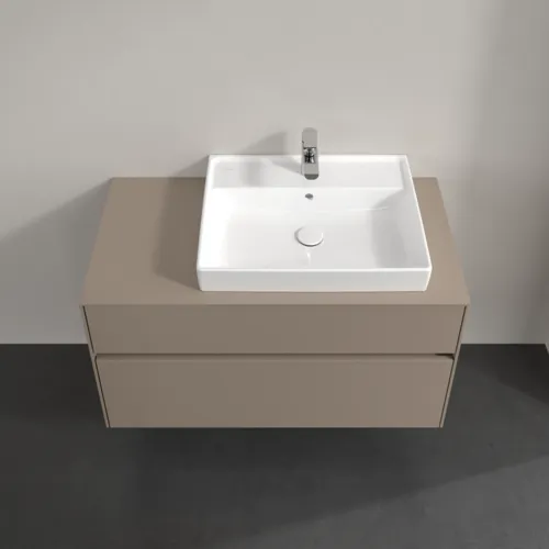 VILLEROY BOCH Toaletní skříňka Collaro, 2 výsuvy, 1000 x 548 x 500 mm, taupe / taupe #C01800VM, obrázek 4