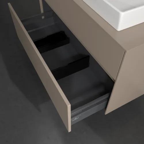 VILLEROY BOCH Toaletní skříňka Collaro, 2 výsuvy, 1000 x 548 x 500 mm, taupe / taupe #C01800VM, obrázek 6