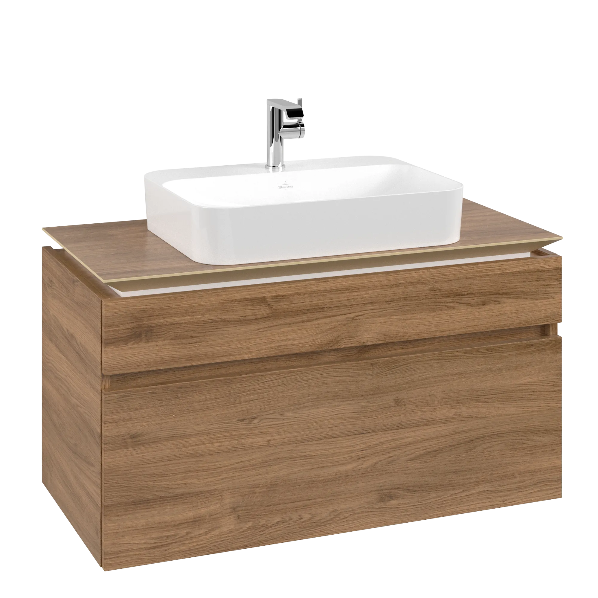 VILLEROY BOCH Legato toaletní skříňka, 2 výsuvy, 1000 x 550 x 500 mm, dub Kansas / dub Kansas #B75600RH