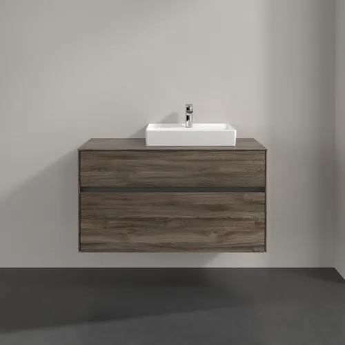 VILLEROY BOCH Umyvadlová skříňka Collaro, s osvětlením, 2 výsuvy, 1000 x 548 x 500 mm, dub kamenný #C015B0RK, obrázek 3