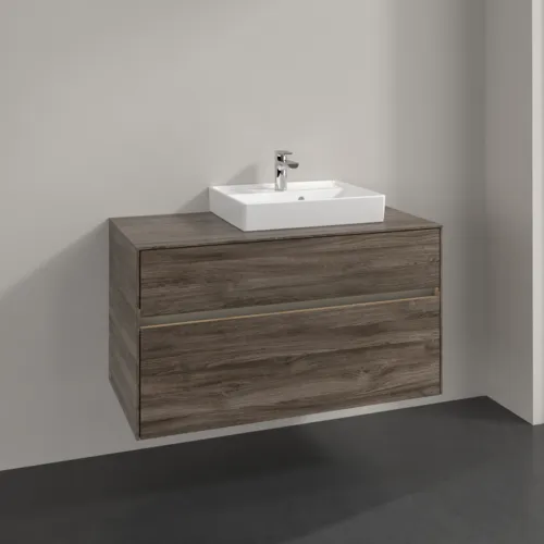 VILLEROY BOCH Umyvadlová skříňka Collaro, s osvětlením, 2 výsuvy, 1000 x 548 x 500 mm, dub kamenný #C015B0RK, obrázek 2