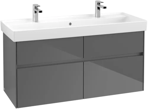 VILLEROY BOCH Toaletní skříňka Collaro, s osvětlením, 4 výsuvy, 1154 x 546 x 444 mm, lesklá šedá #C012B0FP