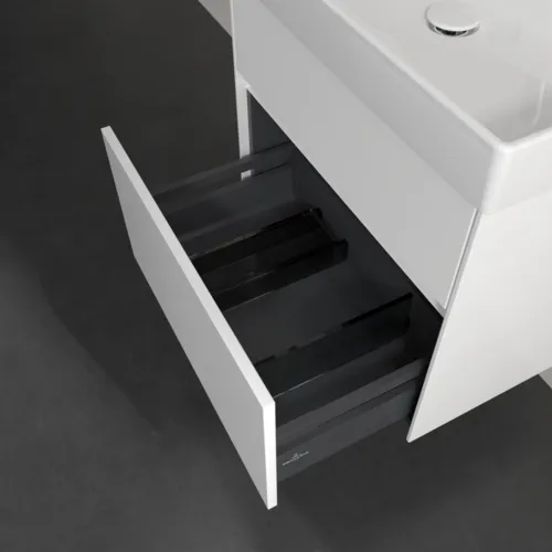 VILLEROY BOCH Toaletní skříňka Collaro, 2 výsuvy, 604 x 546 x 444 mm, bílá matná #C00900MS, obrázek 6