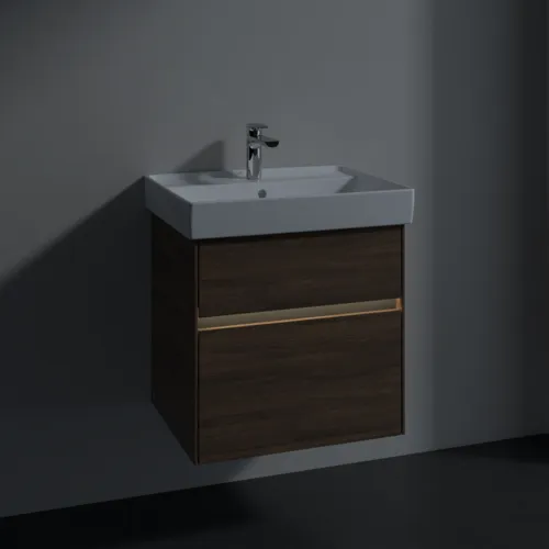 VILLEROY BOCH Toaletní skříňka Collaro, s osvětlením, 2 výsuvy, 554 x 546 x 444 mm, dub Arizona #C008B0VH, obrázek 5