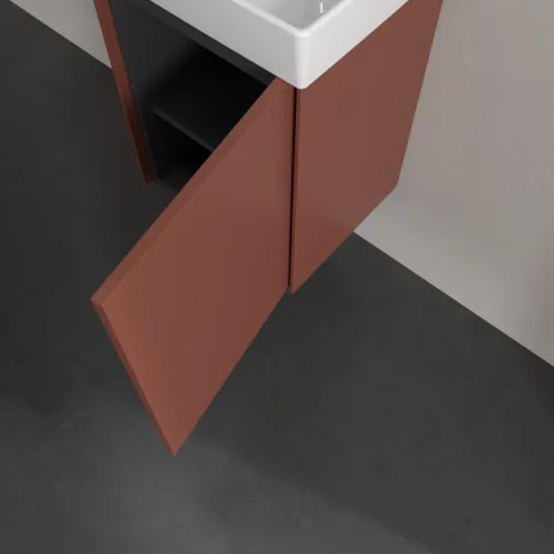 VILLEROY BOCH Toaletní skříňka Collaro, 1 dvířka, 410 x 546 x 344 mm, vínově červená #C00501AH, obrázek 7