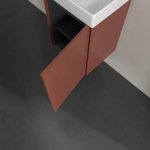 VILLEROY BOCH Toaletní skříňka Collaro, 1 dvířka, 410 x 546 x 344 mm, vínově červená #C00501AH, obrázek 6