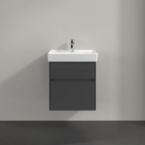 VILLEROY BOCH Toaletní skříňka Collaro, 2 výsuvy, 510 x 546 x 414 mm, lesklá šedá #C00700FP, obrázek 3