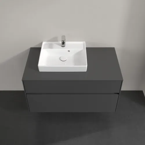 VILLEROY BOCH Toaletní skříňka Collaro, 2 výsuvy, 1000 x 548 x 500 mm, lesklá šedá / lesklá šedá #C01400FP, obrázek 4