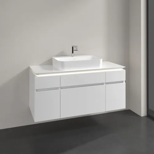 VILLEROY BOCH Legato toaletní skříňka, s osvětlením, 5 výsuvů, 1200 x 550 x 500 mm, lesklá bílá / lesklá bílá #B758L0DH, obrázek 2