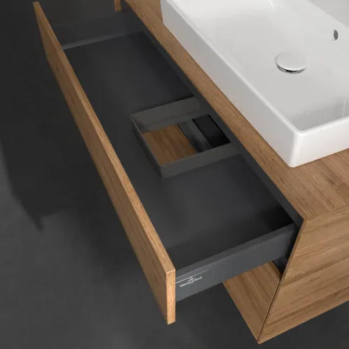 VILLEROY BOCH Toaletní skříňka Collaro, 2 výsuvy, 1000 x 548 x 500 mm, dub Kansas #C01800RH, obrázek 7