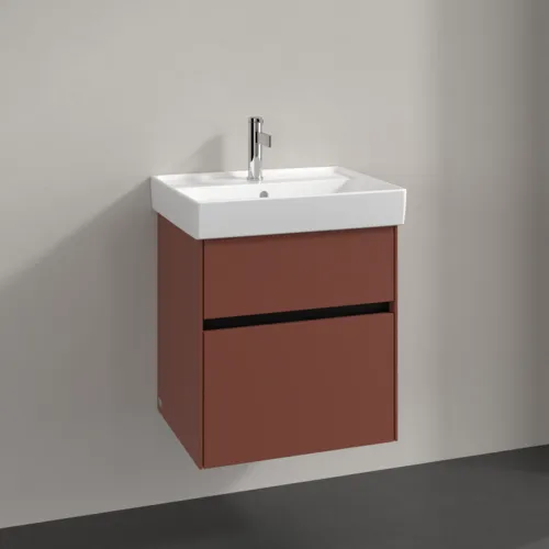 VILLEROY BOCH Toaletní skříňka Collaro, 2 výsuvy, 510 x 546 x 414 mm, vínově červená #C00700AH, obrázek 2