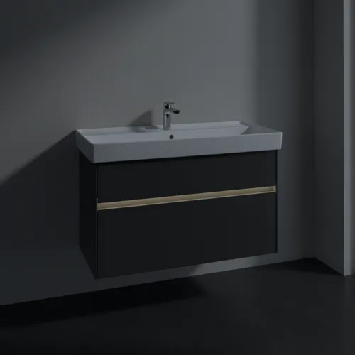 VILLEROY BOCH Toaletní skříňka Collaro, s osvětlením, 2 výsuvy, 954 x 546 x 444 mm, lesklá šedá #C011B0FP, obrázek 5