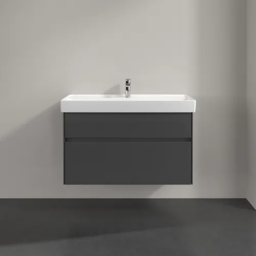 VILLEROY BOCH Toaletní skříňka Collaro, s osvětlením, 2 výsuvy, 954 x 546 x 444 mm, lesklá šedá #C011B0FP, obrázek 3