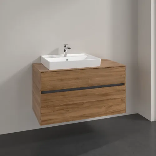 VILLEROY BOCH Toaletní skříňka Collaro, 2 výsuvy, 1000 x 548 x 500 mm, dub Kansas #C01700RH, obrázek 2