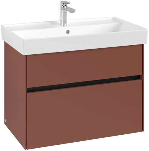VILLEROY BOCH Toaletní skříňka Collaro, s osvětlením, 2 výsuvy, 754 x 546 x 444 mm, vínově červená #C010B0AH