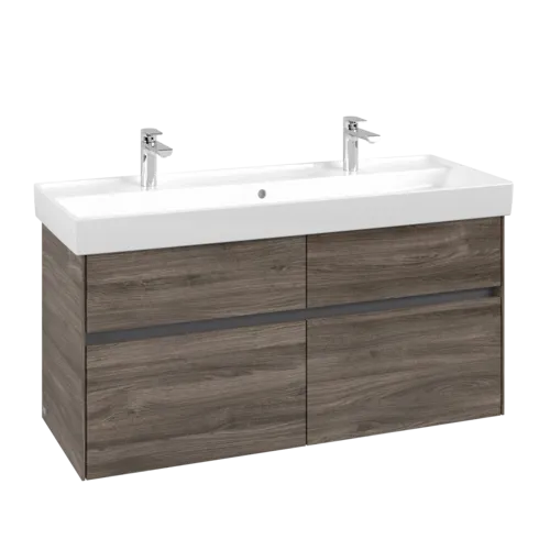 VILLEROY BOCH Toaletní skříňka Collaro, 4 výsuvy, 1154 x 546 x 444 mm, dub kamenný #C01200RK