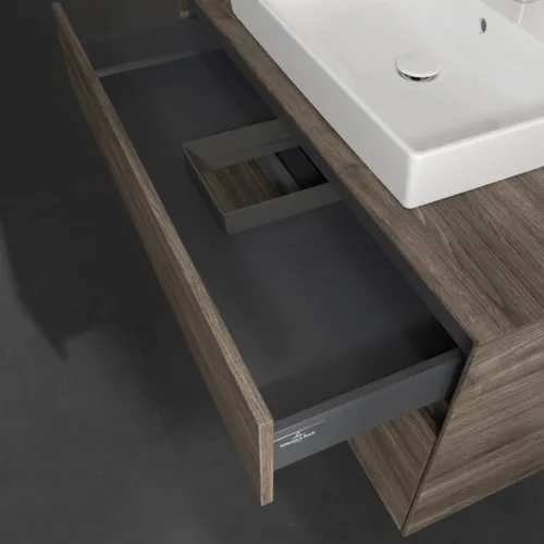 VILLEROY BOCH Toaletní skříňka Collaro, 2 výsuvy, 1000 x 548 x 500 mm, dub kamenný #C01900RK, obrázek 7