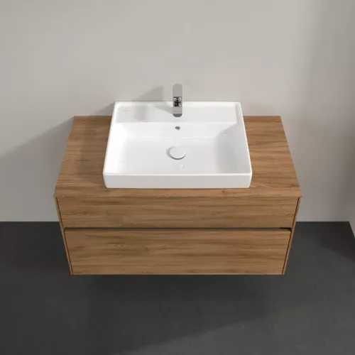 VILLEROY BOCH Toaletní skříňka Collaro, 2 výsuvy, 1000 x 548 x 500 mm, dub Kansas #C01900RH, obrázek 4