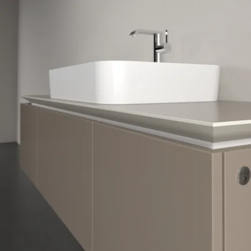 VILLEROY BOCH Legato toaletní skříňka, s osvětlením, 3 výsuvy, 1400 x 380 x 500 mm, Truffle Grey / Truffle Grey #B759L0VG, obrázek 4