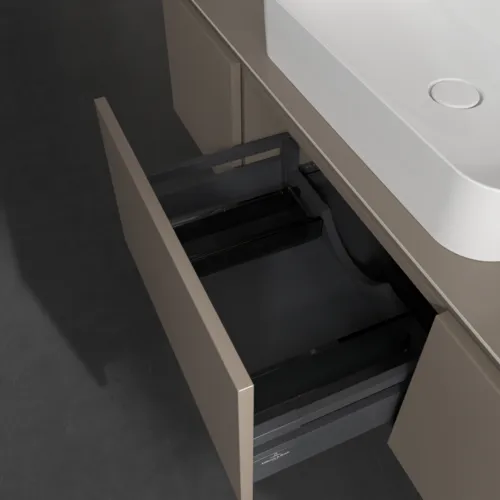 VILLEROY BOCH Legato toaletní skříňka, s osvětlením, 3 výsuvy, 1400 x 380 x 500 mm, Truffle Grey / Truffle Grey #B759L0VG, obrázek 5