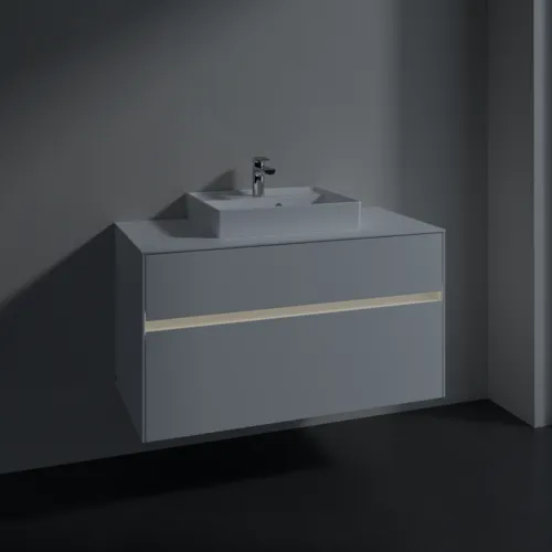 VILLEROY BOCH Collaro toaletní skříňka, s osvětlením, 2 výsuvy, 1000 x 548 x 500 mm, bílá matná / bílá matná #C016B0MS, obrázek 5