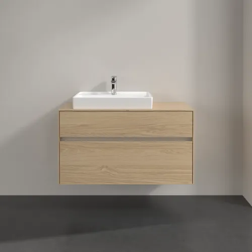 VILLEROY BOCH Toaletní skříňka Collaro, s osvětlením, 2 výsuvy, 1000 x 548 x 500 mm, severský dub / severský dub #C017B0VJ, obrázek 3