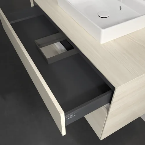 VILLEROY BOCH Toaletní skříňka Collaro, 2 výsuvy, 1000 x 548 x 500 mm, bílý dub / bílý dub #C01600AA, obrázek 7