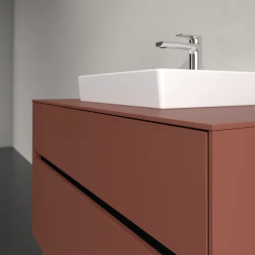 VILLEROY BOCH Toaletní skříňka Collaro, 2 výsuvy, 1000 x 548 x 500 mm, vínově červená / vínově červená #C01600AH, obrázek 5