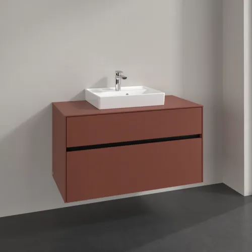 VILLEROY BOCH Toaletní skříňka Collaro, 2 výsuvy, 1000 x 548 x 500 mm, vínově červená / vínově červená #C01600AH, obrázek 2