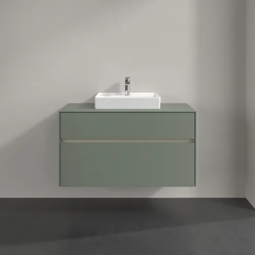 VILLEROY BOCH Toaletní skříňka Collaro, 2 výsuvy, 1000 x 548 x 500 mm, Soft Green / Soft Green #C01600AF, obrázek 3