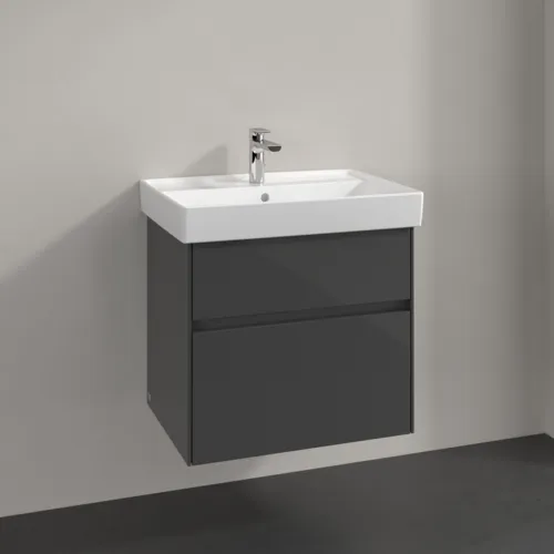 VILLEROY BOCH Toaletní skříňka Collaro, 2 výsuvy, 604 x 546 x 444 mm, lesklá šedá #C00900FP, obrázek 2