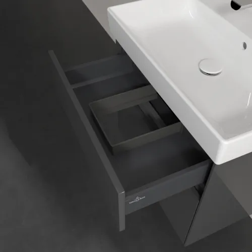 VILLEROY BOCH Toaletní skříňka Collaro, 2 výsuvy, 604 x 546 x 444 mm, lesklá šedá #C00900FP, obrázek 7