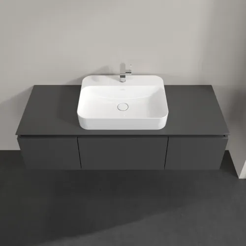 VILLEROY BOCH Legato toaletní skříňka, 3 výsuvy, 1400 x 380 x 500 mm, lesklá šedá / lesklá šedá #B75900FP, obrázek 4